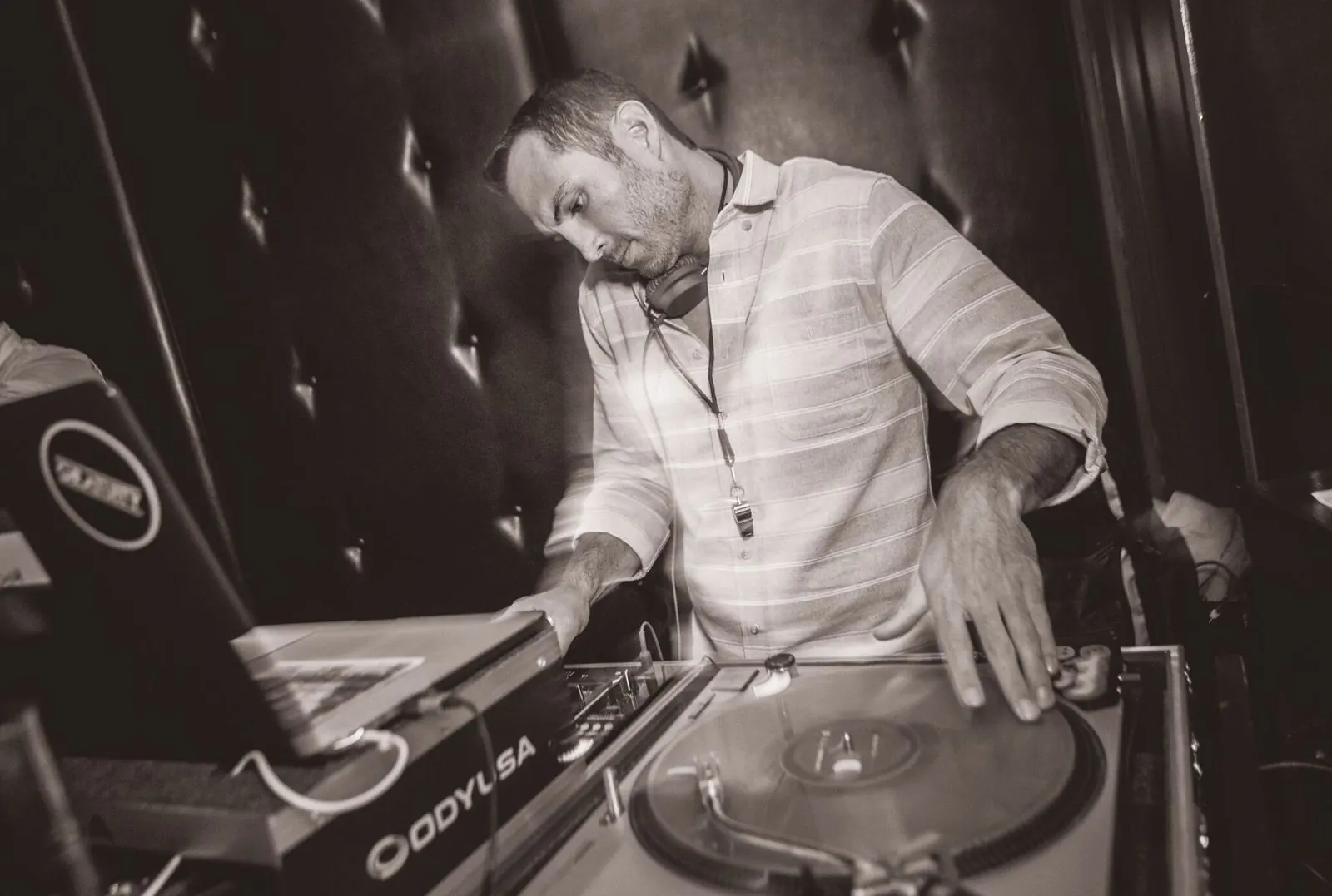 DJ Maple Syrup in the booth at a Los Angeles club