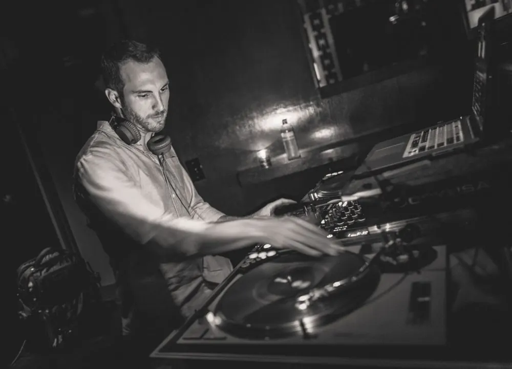 Turntables and mixer at the end of the night